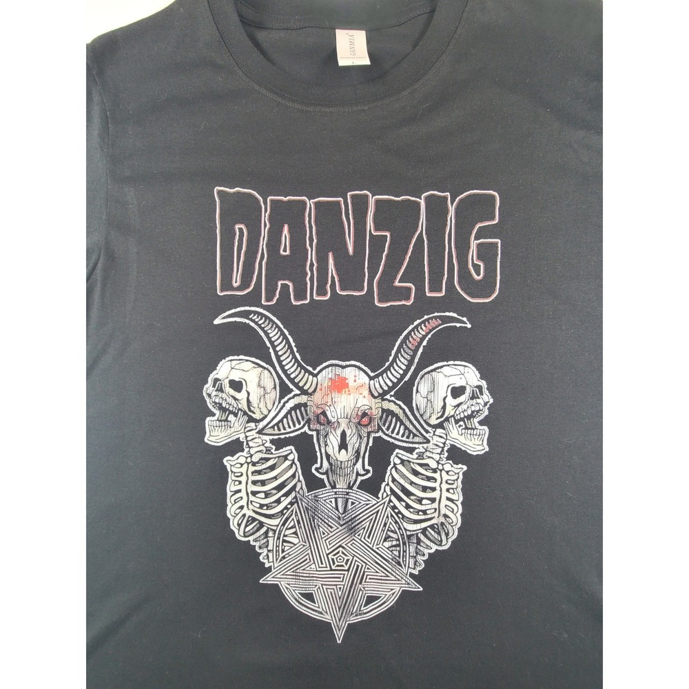 Danzig Band Skull Pentagram Rock Metal Tee Shirt Mens Large Black Short Sleeve